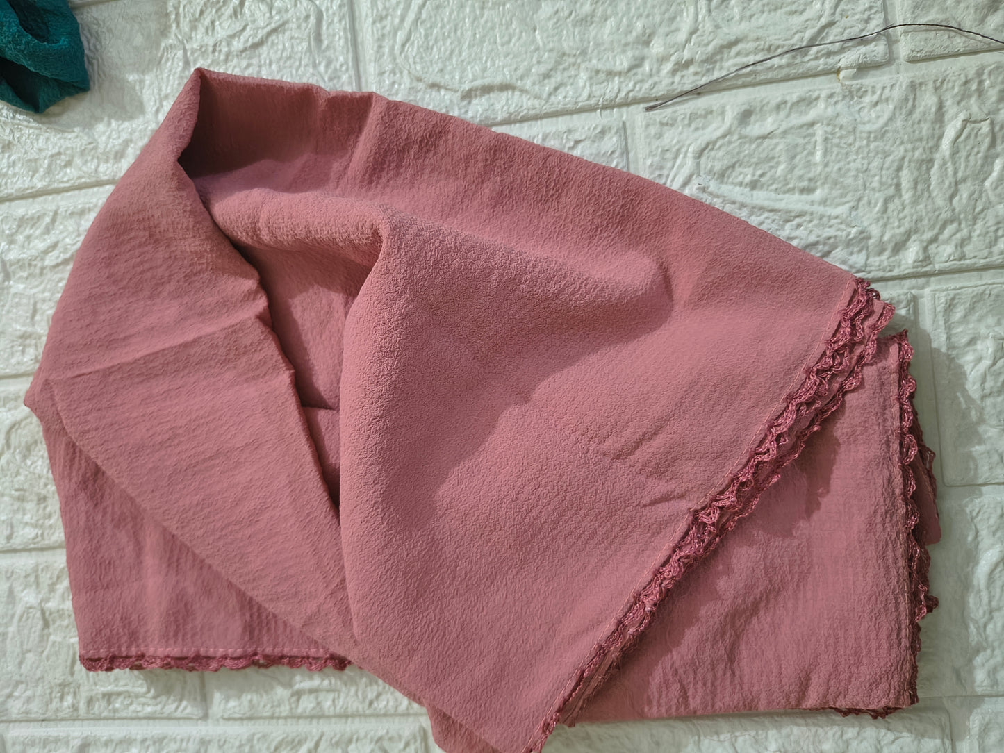 Dubai imported chiffon Hijab with crochet work