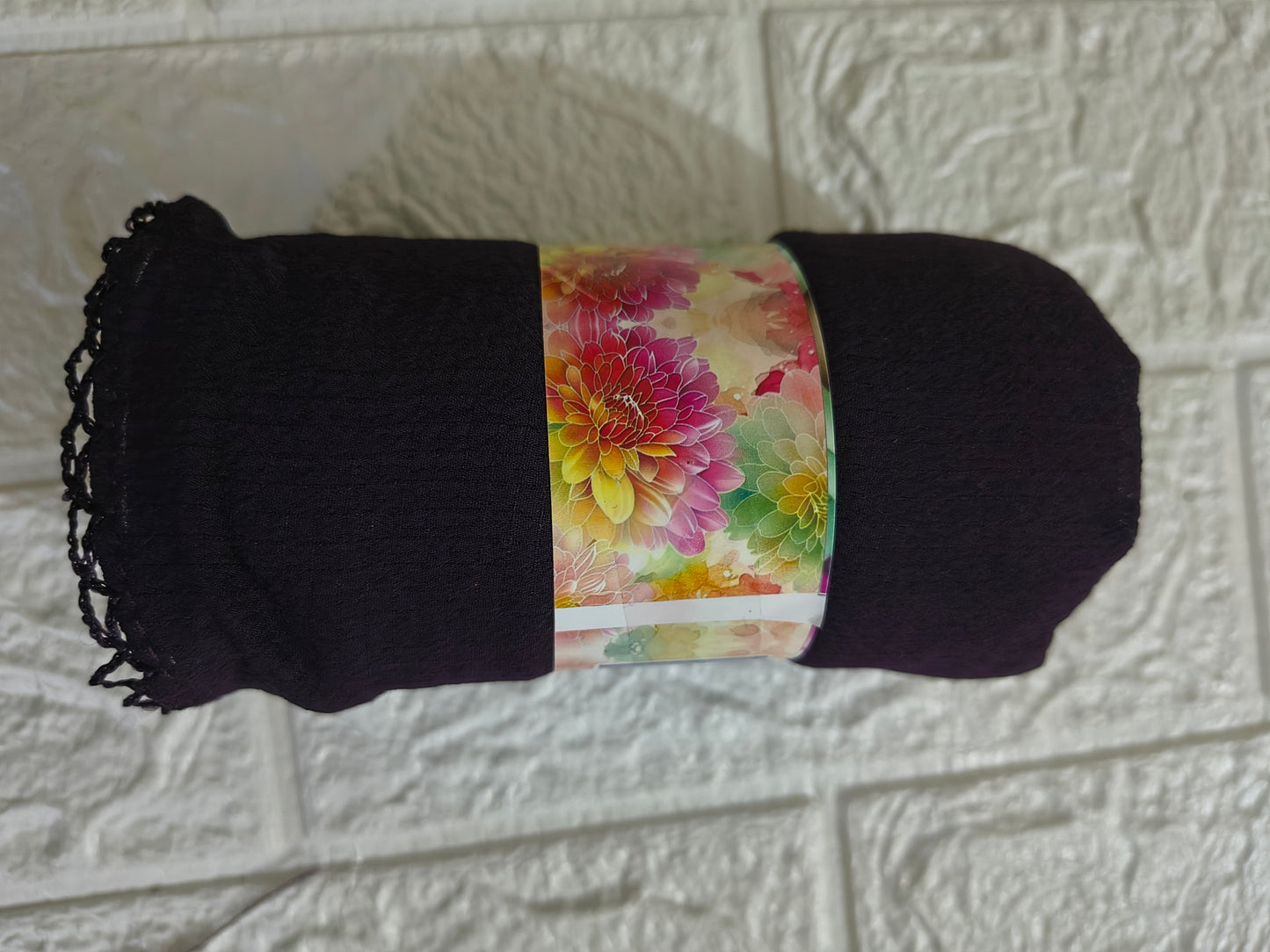 Dubai imported chiffon Hijab with crochet work