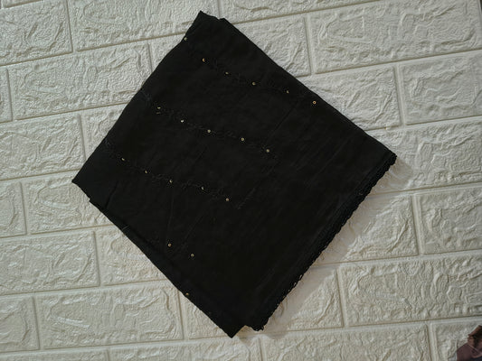 Gadwal cotton with all over embroidery and diamond work with border Hijab