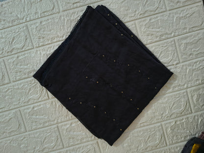 Gadwal cotton with all over embroidery and diamond work with border Hijab