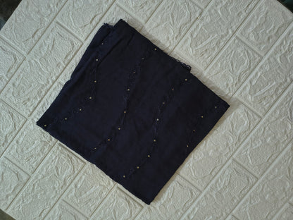 Gadwal cotton with all over embroidery and diamond work with border Hijab