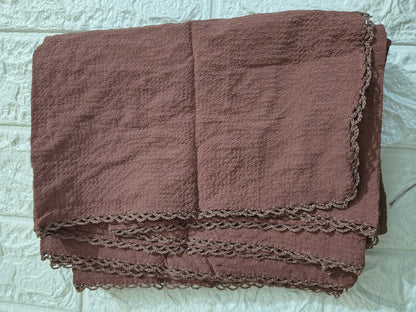 Dubai imported chiffon Hijab with crochet work