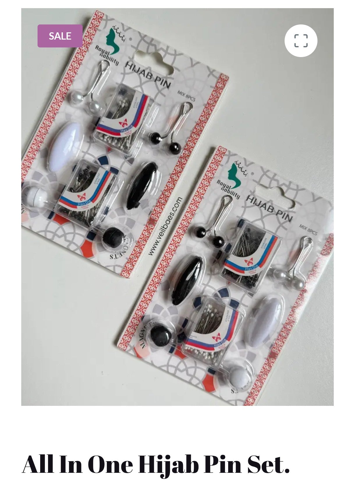 All in one Hijab pin set