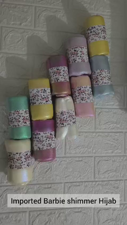 Imported Barbie shimmer hijab