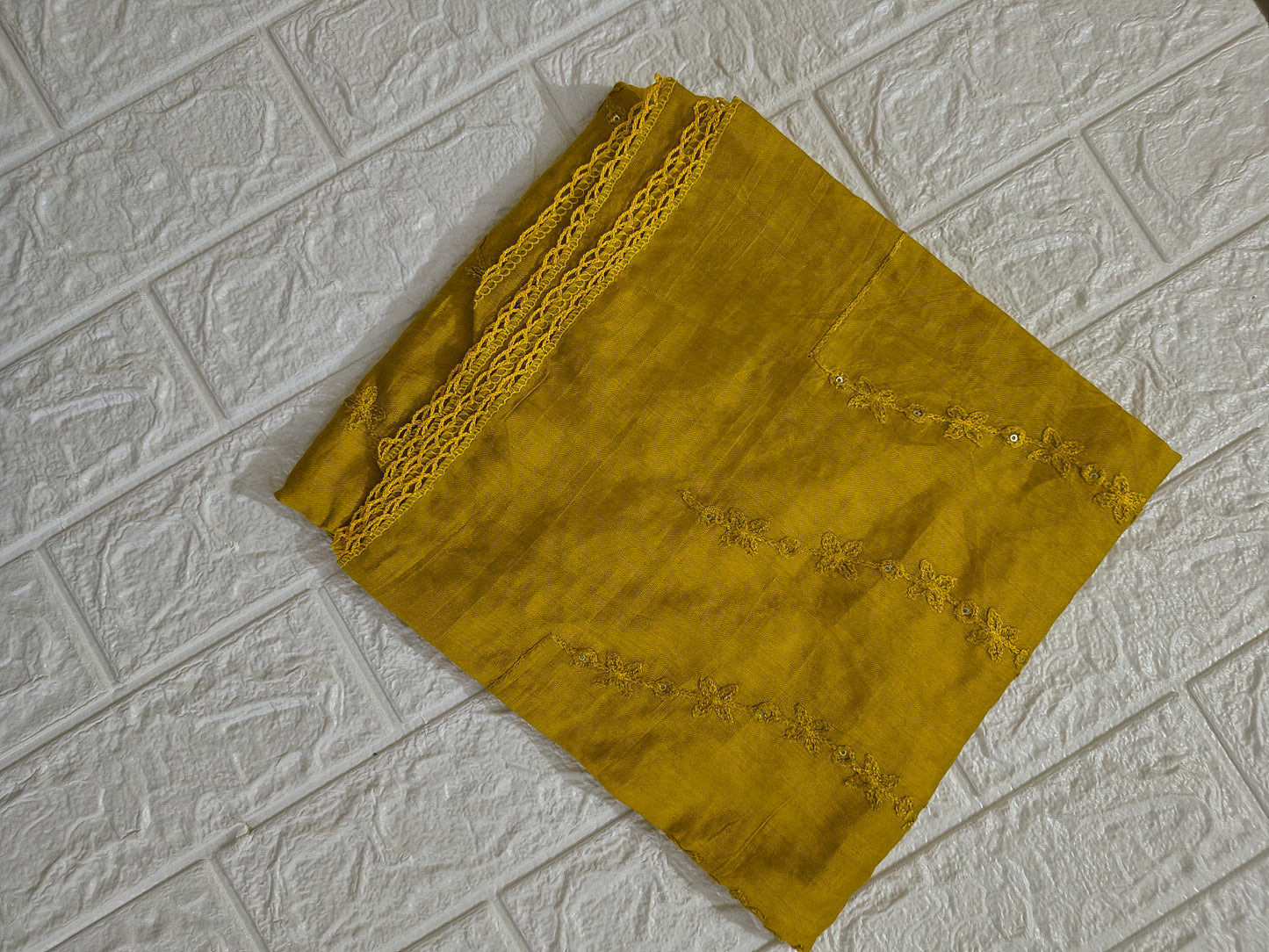 Gadwal cotton with all over embroidery and diamond work with border Hijab